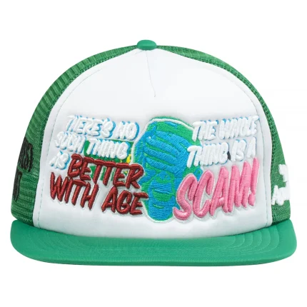 Better with age scam hats Kelly green